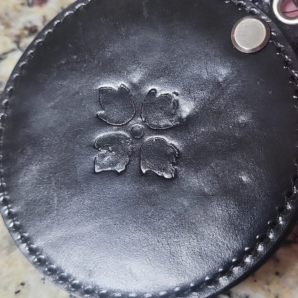Patricia Nash Black Liscia Mirror Keyring Fob Charm - Picture 4 of 5